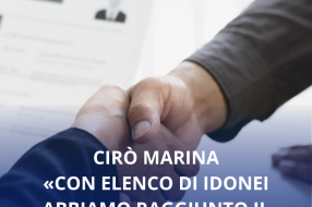 CIRÒ MARINA «CON ELENCO DI IDONEI ABBIAMO RAGGIUNTO IL LIVELLO ESSENZIALE DI PRESTAZIONE ENTRO IL 2023, ANZICHÉ ENTRO IL 2024»