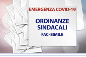 Emergenza Covid/5 - ORDINANZE SINDACALI: disponibili i fac-simile per gestire l'emergenza