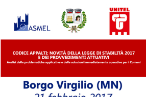 Convegno – E’ Boom di adesioni per  Borgo Virgilio (Mn) il 21/02/2017